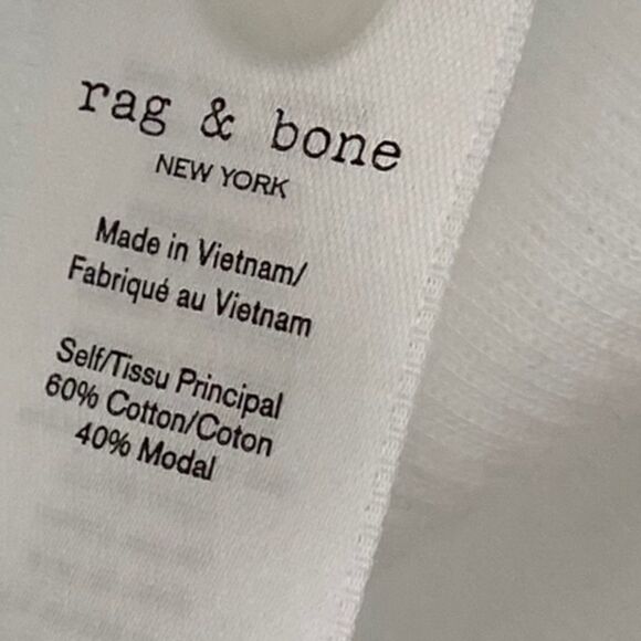 Rag & Bone Basic White Front Button Top in Size XS - Picture 6 of 7